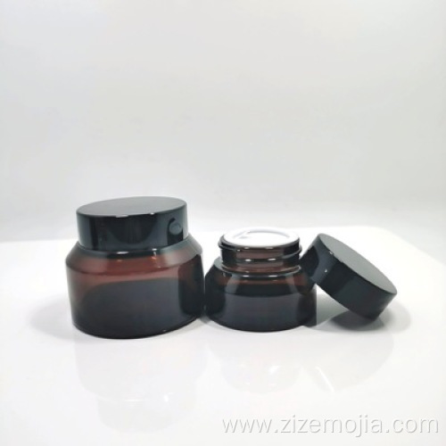 20g 30g 50g amber glass jars with lid